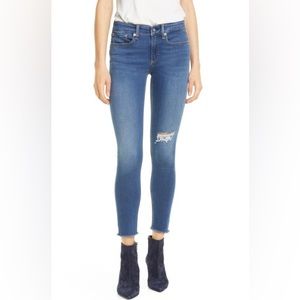 Rag & Bone Cate Distressed Mid-rise Ankle Skinny in Marion Size 25